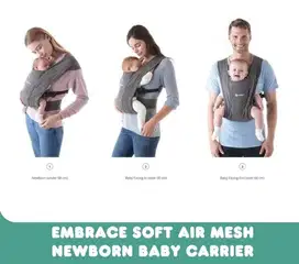 Ergobaby Embrace Soft Air Mesh Carrier - Gendongan Bayi - Soft Grey