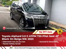 [ LOW KM ] Toyota Alphard 2.5 G ATPM TSS Pilot Seat AT Black On Beige