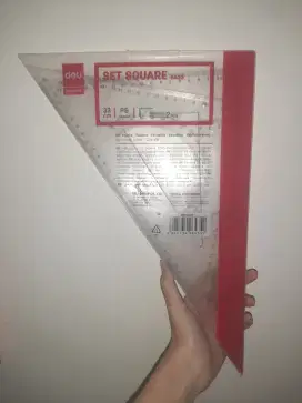 Penggaris Segitiga DELI Set Square 6435 Isi 2 pcs