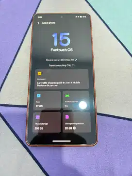 Iqoo Neo 10 12/256GB Orange Blaze like new garansi 2 tahun
