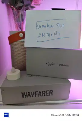 Rayban WayFarer META AI GLASS Warna Langka! Biru Transparan!