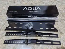 Bracket braket TV Led 44 sampai 75 inch merk Aqua Ori plat tebal