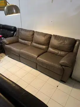 SOFA CELLINI RECLINER MOTORIZED ELECTRIC FULL LEATHER GENUINE