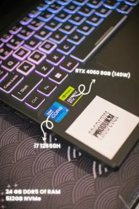 Acer Nitro AN515 58 710q Core i7 12650h & RTX 4060 8GB (140W)