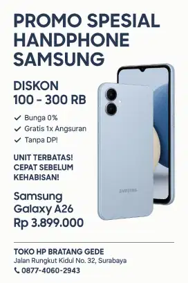 Samsung a06 5g | dimensity 6300 | diskon 200rb