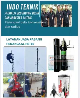 Agen toko ahli jasa pasang penangkal petir dan grounding mesin