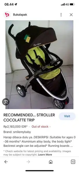 Stroller chocolatte Trip