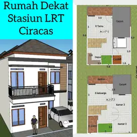 Rumah Murah 2 Lantai Dekat Stasiun LRT Ciracas, Akses Lokasi Strategis