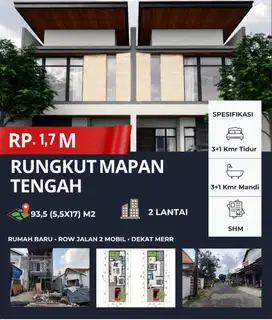RUNGKUT MAPAN dekat MERR ‼️ On Progress Rumah Baru 2 Lantai