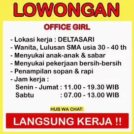 LOWONGAN OFFICE BOY/GIRL