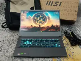 MSI Thin Ryzen 5-7535HS 16-512GB RTX 4050 Garansi 2027 Fulset Like New