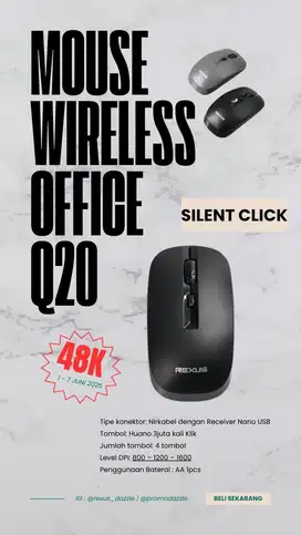 Mouse wireless rexus Q20