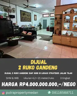 RUKO GANDENG SIAP HUNI DI LOKASI STRATEGIS di Jl TILAK