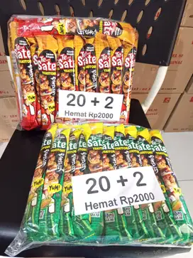 Yakitori tee sate jagung bakar & sapi panggang-1 pack isi 22