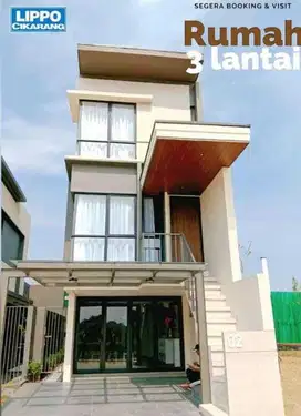 Rumah baru 3 lantai multifungsi promo harga louncing lippo cikarang