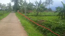 Jual tanah pingir jalan luas 100tmbk srt shm