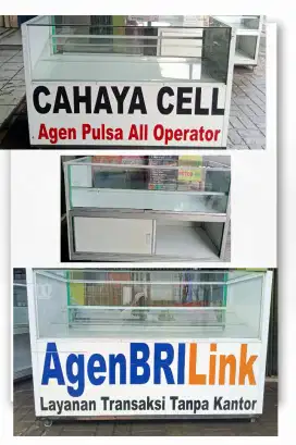 Di Jual 2 buah Etalase Bekas Konter