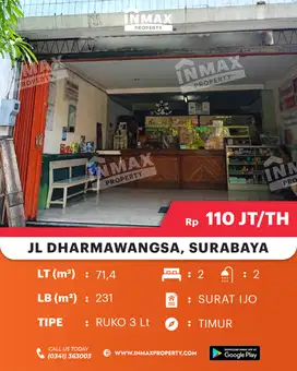 Ruko Dharmawangsa Traffic rame cocok untuk usaha apapun auto rame