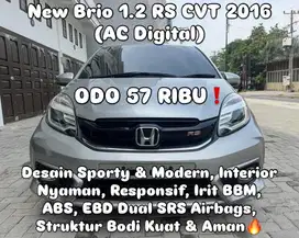 (TDP 11 JUTA!) Honda New Brio 1.2 RS CVT CKD Silver 2016 (AC Digital)