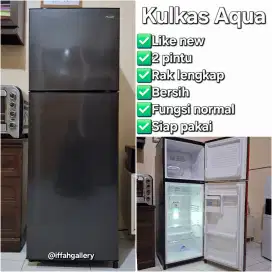 Kulkas Aqua 2 Pintu Like New Sangat Dingin Orisinil Normal Siap Pakai