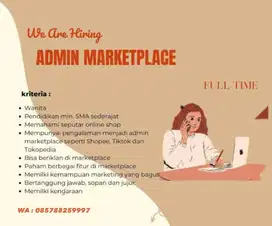 Lowongan admin olshop marketplace