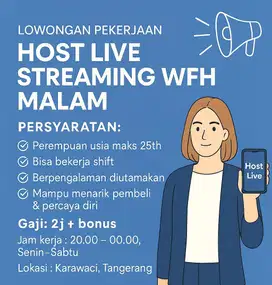 Host Live WFH malam