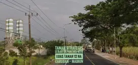 Tanah Zona Industri LD 145 mtr, dpn Exit TOL Caruban MADIUN, Baguss
