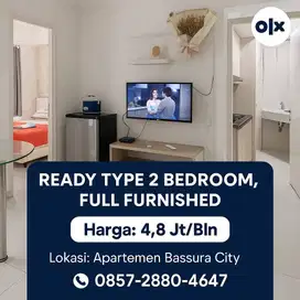 Ready Sewa Unit Type 2 Bedroom Full Furnished, Lantai Rendah
