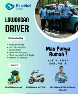 Dicari 20 driver Bluebird Pol Sutoyo