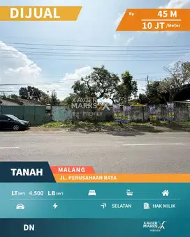 d098 Dijual Lahan Strategis di Poros Jalan Perusahaan Singosari Malang