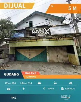 d100 Gudang Dijual Poros Jalan Raya Tumpang Malang