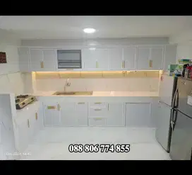 Kitchen set alumunium anti rayap langsung pembuatan sendiri