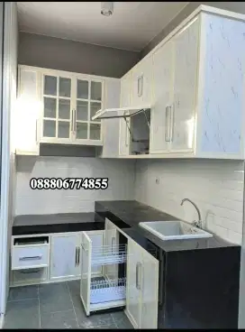 Kitchen set alumunium anti rayap langsung pembuatan sendiri