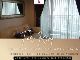 Disewakan Apartement Thamrin Residence 2 Bedrooms Full Furnished