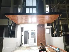 Kanopi bajaringan atap alderon Rs + plafond pvc termurah