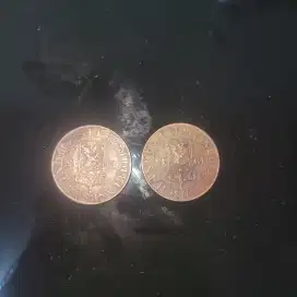 Coin lama/;kuno 2 1/2 Cent mata uang  Hindia Belanda 1945
