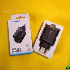 Adapter Vention 65W model FER warna Hitam, Bekas masih Bergaransi