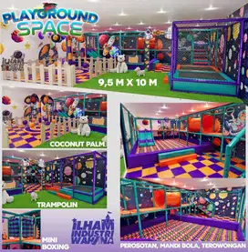 Playground Indoor ukuran 9,5 x 10 M bisa custom warna