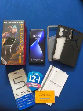 Tecno Pova 5 Pro 8/256GB fullset normal mulus Lengkap