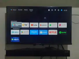 TV ANDROID POLYTRON CINEMAX & SOUNDBAR SAMSUNG HW B650