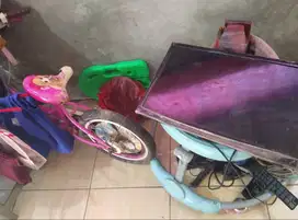 jual sepeda 200 rb gratis baby walker, tv rusak, dll