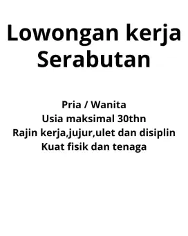 Lowongan kerja serabutan