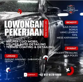 Di butuhkan Teknisi poles dan Helper detailing