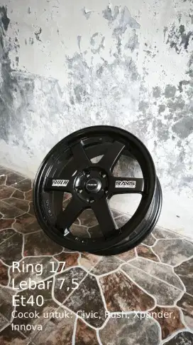 Velg Te37 Ring 17, Pcd 5x114, Kondisi Baru + Ban Second