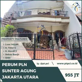 DIJUAL RUMAH DI PERUM PLN SUNTER AGUNG JAKARTA UTARA - VIA CESSIE