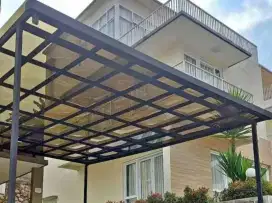 Kanopi carpored atap solarplat terasparan rangka hollow galpanis