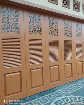 Pintu gerasi dan ruko model lipat pelat cutting laser
