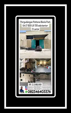 Pergudangan Pattene Bisnis Park Makassar LT920 LB720 ada kantor 2 Lti