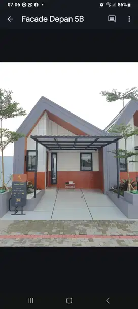 Rumah 1 lantai dengan bangunan premium bata merah dan double dinding