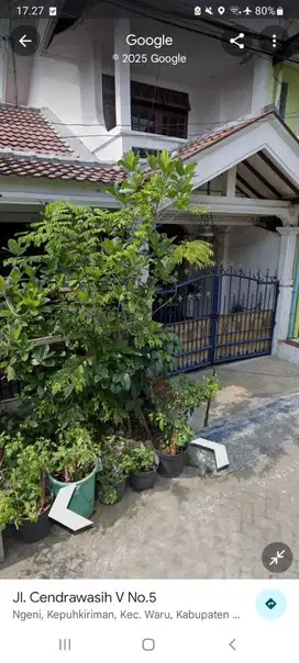 Rumah luas 120 m2 harga 800 juta di Perumahan Rewwin, Waru, Sidoarjo